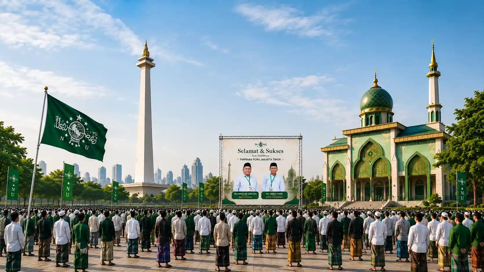 Kebersamaan pengurus dan warga PCNU Pengurus Cabang Kabupaten Lebak